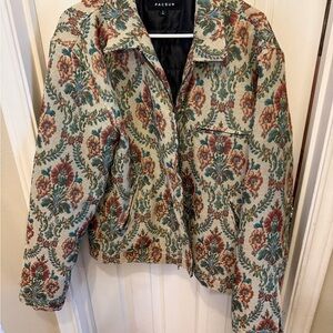 PacSun Floral Tapestry Jacket - Red, Green, Cream